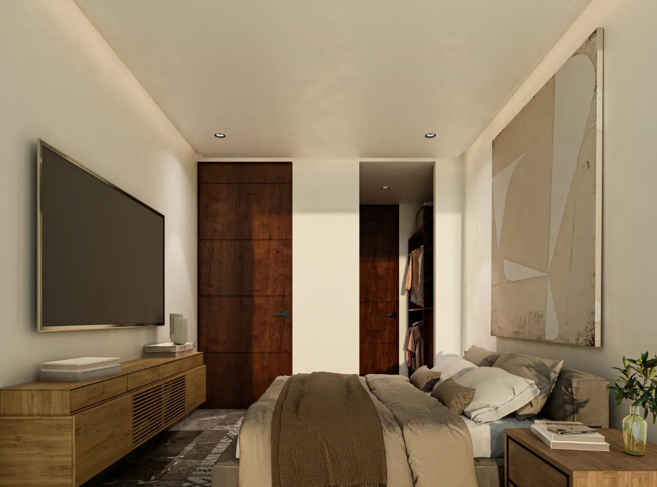 Recámara amueblada en OKRAM Living Minerva