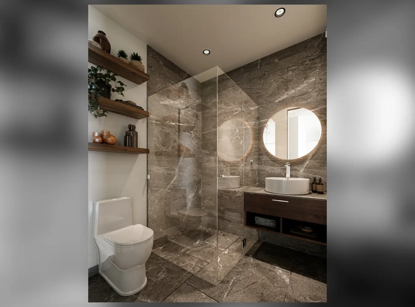 Baño de departamento en OKRAM Living Minerva